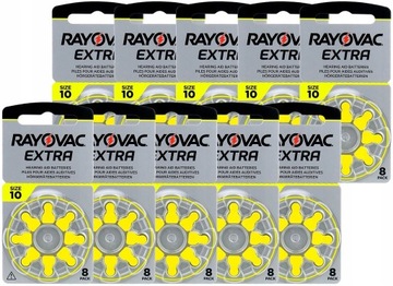 Baterie Słuchowe RAYOVAC 10 MF PR70 ZincAir 80szt.