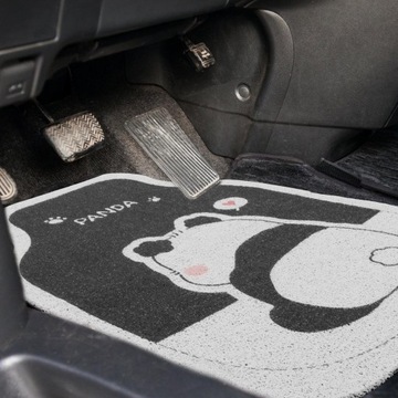 MATA PODŁOGOWA Z NADRUKIEM PANDA PRZEDNIA MATA PODŁOGOWA SAMOCHODU GUMOWA