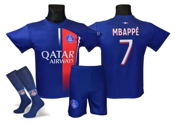 MBAPPE strój koszulka spodenki getry rozmiar 146