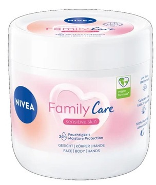 NIVEA Family Care lekki krem nawilżający do ciała, twarzy i dłoni 450 ml