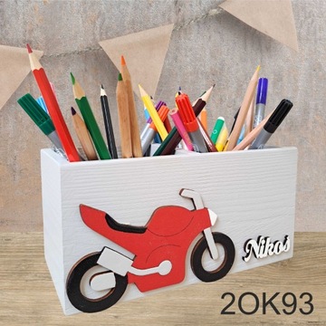 БОЛЬШАЯ подставка для мелков, 100% ДЕРЕВО, FREE NAME