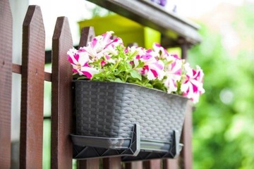 БАЛКОННЫЙ ЦВЕТОЧНЫЙ ГОРШОК ПОДНОС ИЗ РОТЕГА 60 СМ