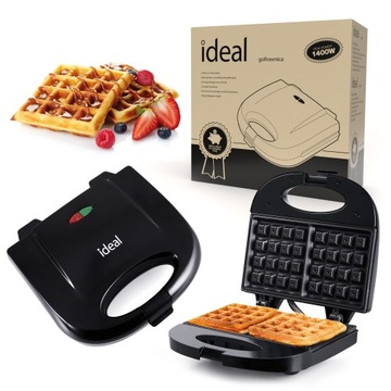 Gofrownica IDEAL DWA GOFRY KOMPAKTOWA MOCNA 1400W