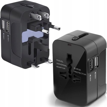 PRZEJŚCIÓWKA ŚWIAT ADAPTER GNIAZDKA USA UK EU USB