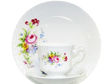 960 SERWIS KAWOWY 6/21 IWONA CHODZIEŻ PORCELANA