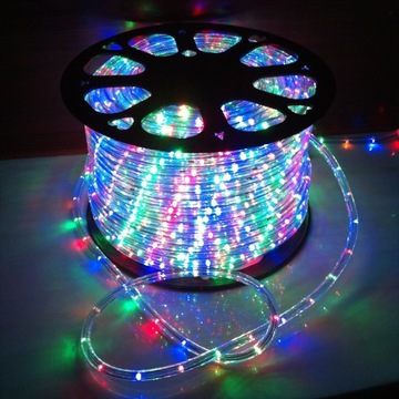 ZEWNĘTRZNY WĄŻ LED CHOINKOWY MULTICOLOR 3 ŻYŁOWY
