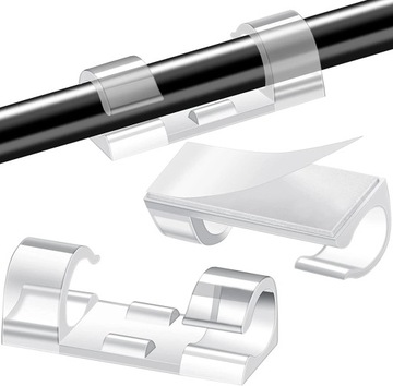 10x КАБЕЛЬНЫЙ ОРГАНИЗАТОР ЗАЖИМ-ДЕРЖАТЕЛЬ САМОКЛЕЯЩИЙСЯ КРЮЧОК