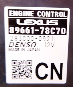 LEXUS NX 450 H+ JEDNOTKA ŘÍDÍCÍ MODUL ŘÍZENÍ MOTORU 89661-78C70