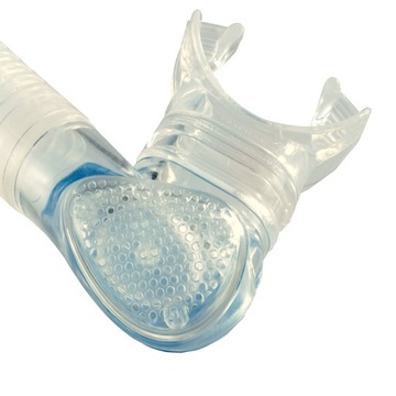 Трубка Cressi ALPHA ULTRA DRY - синий/прозрачный.
