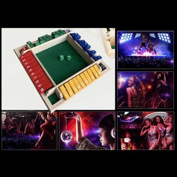 Настольная игра Shut The Box ( ) Для взрослых, 4-сторонняя деревянная