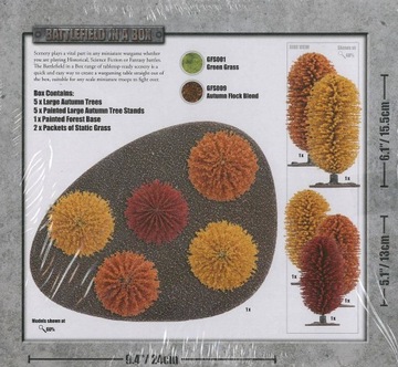 Поле боя в коробке большого осеннего леса - деревья