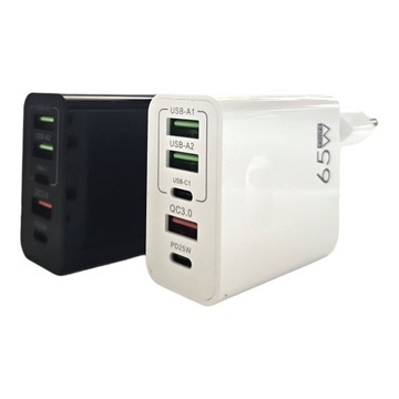 SZYBKA ŁADOWARKA SIECIOWA 65W GaN USB USB-C