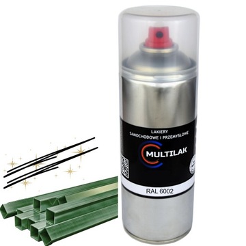 Lakier farba w sprayu do aluminium RAL 6002 Półmat