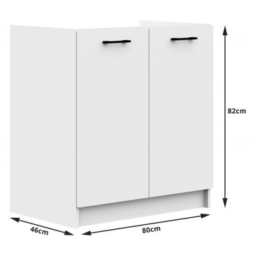Комплект кухонной мебели Oliwia 240 см, кухонные шкафы с белой столешницей