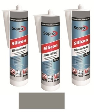 SOPRO SILIKON SANITARNY 310 ML KAMIENNO-SZARY 22