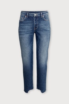 H&M Straight Cropped Jeans Dżinsy wysokim stanem proste nogawki jeansy 36 S