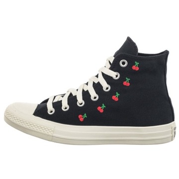 Buty Damskie Trampki za Kostkę Converse CTAS Hi Black/Egret/Red Czarne