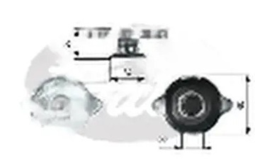 GATES RC217 KRYT NÁDRŽ KAPALINY CHLADÍCÍHO