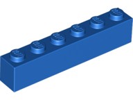 LEGO 3009 Niebieska belka brick 1x6 2szt
