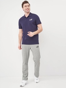 Puma koszulka męska granatowa polo z kołnierzykiem małe logo 586674 06 r.L