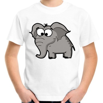 Koszulka dziecięca ze słoniem t-shirt słoń na prezent dla dzień dziecka 128