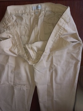 Spodnie dżinsowe Basicline 52 58 w pasie 102 cm beż jak nowe