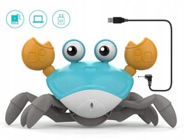 ОБРАЗОВАТЕЛЬНАЯ ИГРУШКА КРАБ С МУЗЫКОЙ ПООЩРЯЕТ КРУИНГОВУЮ ИГРУШКУ