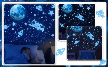 ФЛУОРЕСЦЕНТНЫЕ НАКЛЕЙКИ СВЕТЯЩИЕСЯ ЗВЕЗДЫ КОСМИЧЕСКОЙ ПЛАНЕТЫ ДЛЯ ПОТОЛОЧНОЙ СТЕНЫ