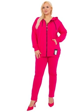 BLUZA damska SPODNIE DRESOWE komplet PLUS SIZE dwuczęściowy