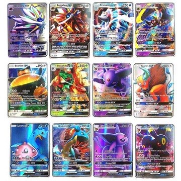 KARTY POKEMON MEGA GX BEZ POWTÓRZEŃ 200 SZT