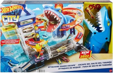 HOT WHEELS TOR SAMOCHODOWY MIEJSKI PORT ATAK REKINA PARKING GARAŻ + AUTKO