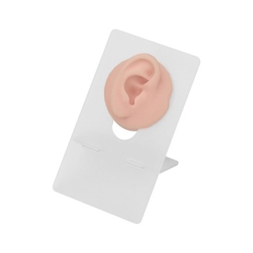 c/ Silicone Ear Model Practice Tool Dark Skin Tone