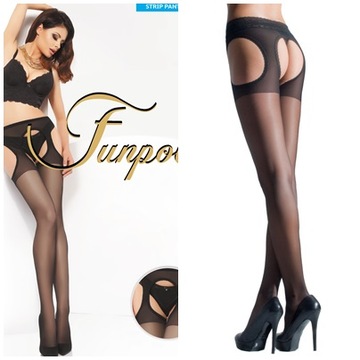 SEKSOWNE RAJSTOPY STRIP PANTY 20 DEN r.5-XXL