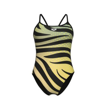 Женский тренировочный купальник Arena Multi Stripes Lace Back Черный D36|S