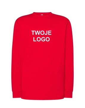 T-shirt z długim rękawem i nadrukiem logo 5 szt.