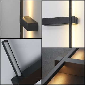 Kinkiet Led 100cm 22W metalowy czarny 3000K IP20 230V