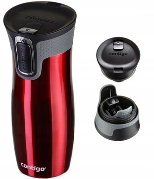 Термокружка премиум-класса Contigo West Loop 2.0 470 мл - красный