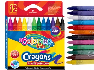 COLORINO KREDKI ŚWIECOWE KLASYCZNE 12 kolorów