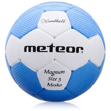 Мягкий гандбольный мяч мужской Meteor Magnum, размер 3