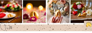 Chińskie CIASTECZKA Z WRÓŻBĄ Podziękowania dla Gości Magiczne Ciastko 50szt