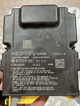 МОДУЛЬ ДАТЧИКА ПОДУШКИ БЕЗОПАСНОСТИ FIAT 500 II 20- 52191343