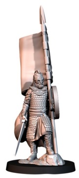 West Human Royal Guard With Banner On Foot - x1