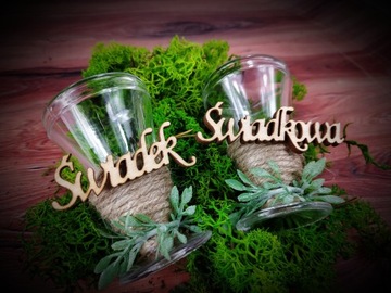 Oszukane kieliszki 15ml wesele MĄŻ ŻONA ŚWIADKOWIE