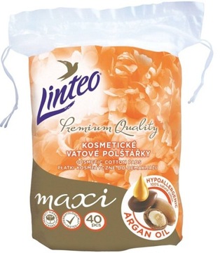LINTEO PŁATKI KOSMETYCZNE 40 SZT OWALNE ARGAN OIL