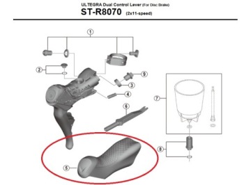 Osłony klamki Shimano Y0E698010 DLA ST-R8070 BOX ORYGINAŁ WISHBIKE WROCŁAW