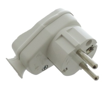 УГЛОВАЯ БЕЛАЯ ВИЛКА С/U С ВЫКЛЮЧАТЕЛЕМ