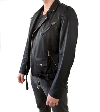 Куртка Ramones - Кожаная куртка мужская - S - натуральный