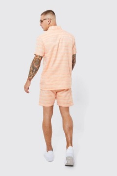 BOOHOOMAN ОРАНЖЕВЫЙ КОМПЛЕКТ ИЗ ДВУХ ЧАСТЕЙ ШОРТЫ РУБАШКА WK2 NG2__XL