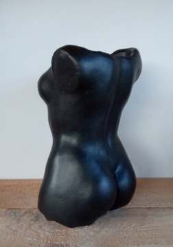 Вазон-контейнер Женский торс, черный.