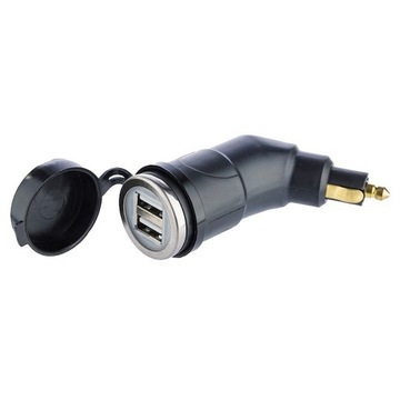 АВТОМОБИЛЬНОЕ ЗАРЯДНОЕ УСТРОЙСТВО 2xUSB 3.3A DIN УГЛОВОЕ